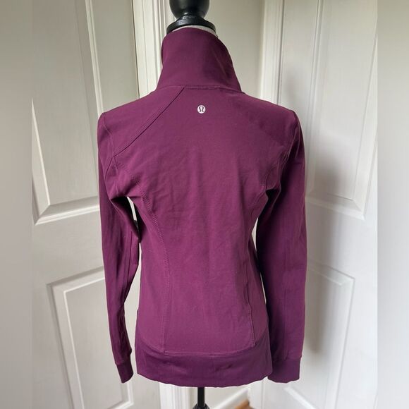 Lululemon Nice Asana Jacket Plum / Pow Stripe Raspberry Glo Light 10 - Picture 5 of 6